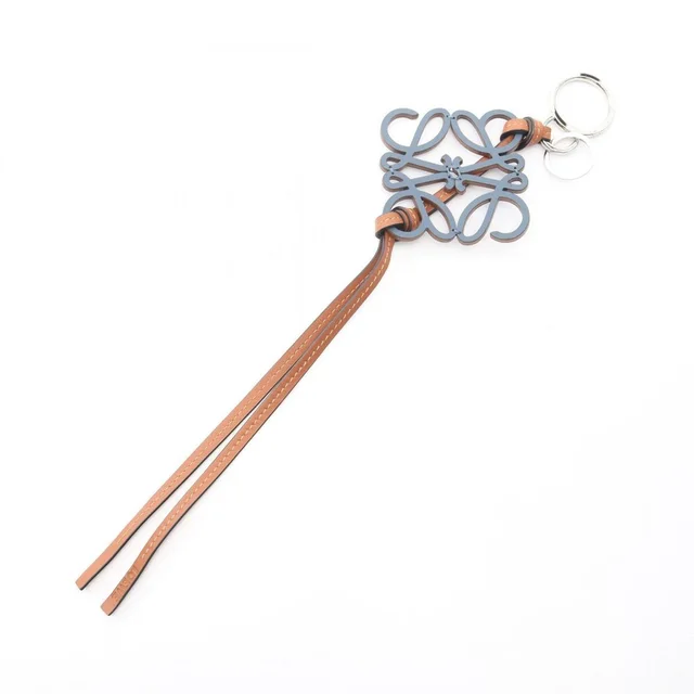 Loewe Anagram Charm Accessory, Leather, Women's, Navy/Brown, C821232x01 in brown|red Leather from Poshmark