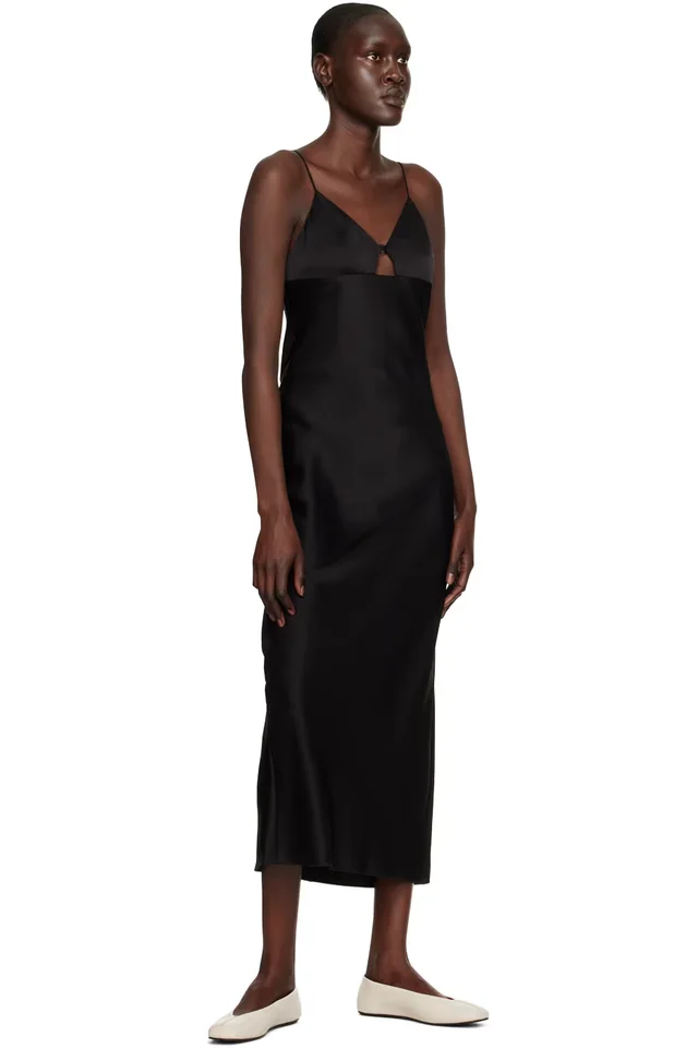 Filippa K Black Slip Maxi Dress, photo 4 of 4 from SSENSE