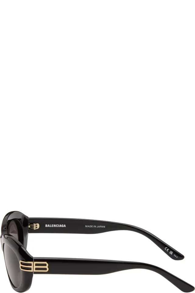Balenciaga Black Casino Round Sunglasses, photo 3 of 4 from SSENSE
