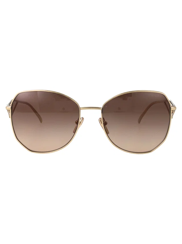 Prada 0pr Pale Gold Metal Sunglasses — Steel in Gold from HEWI