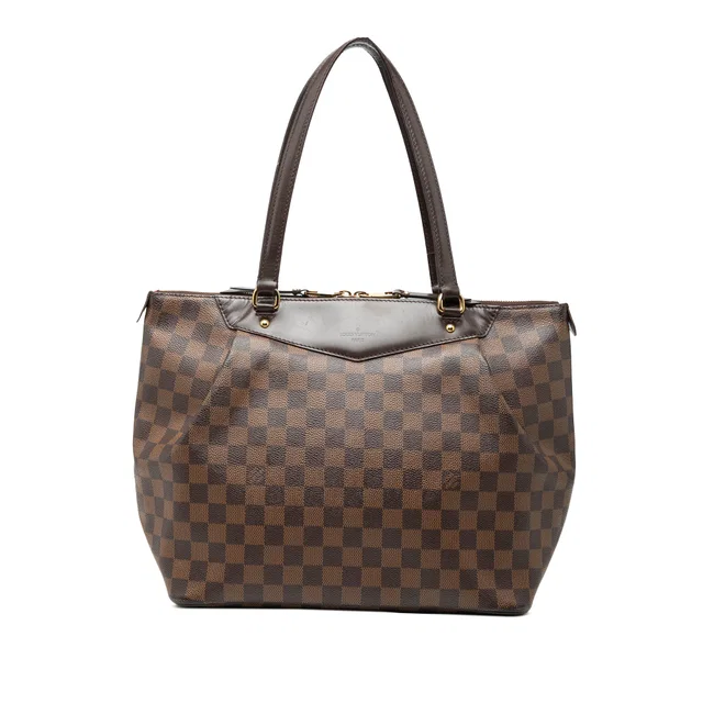 Brown Louis Vuitton Damier Ebene Westminster GM Shoulder Bag in Brown Canvas from Designer Revival