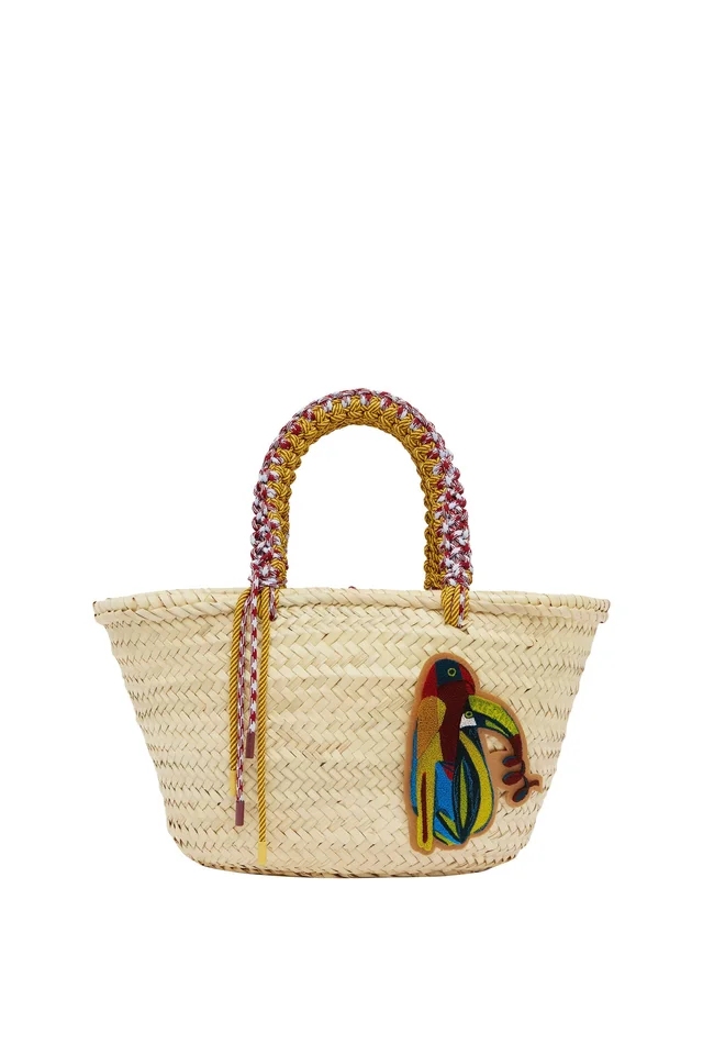 2601 - SUMMER 26 TOUCAN TANGO MACRAME MIDI BASKET from Alemais, photo 1 of 1