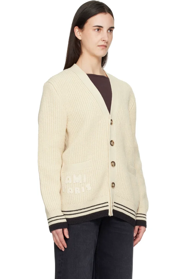 Off-White 'Ami Paris' Patch Cardigan, photo 2 of 4 from SSENSE