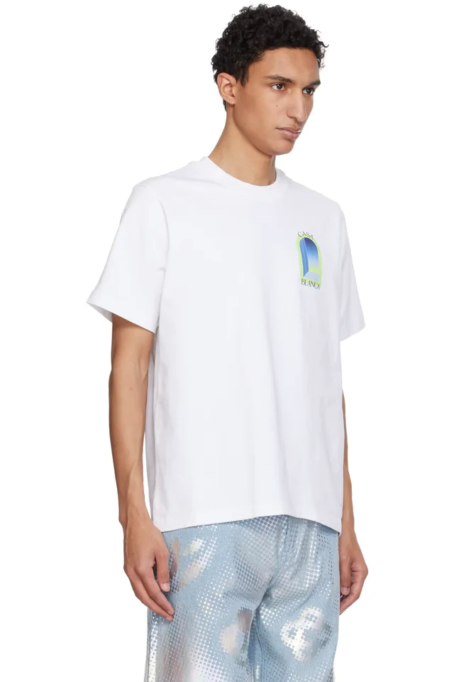 Casablanca White Arches Short Sleeve T‑shirt, photo 2 of 4 from SSENSE
