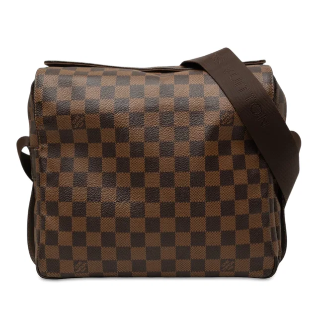 Brown Louis Vuitton Damier Ebene Naviglio Crossbody Bag in Brown Canvas from Designer Revival