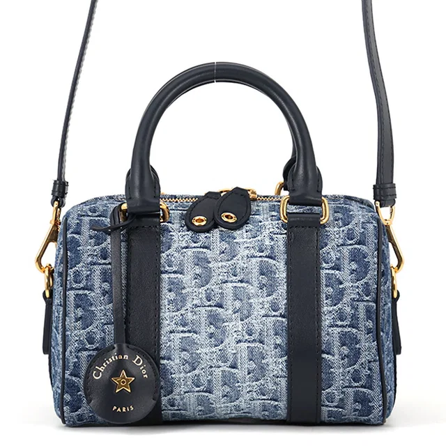 Dior Groove 20 BlueM1364UDCE_M49E Denim Leather Size Small in Denim from GALLERY RARE