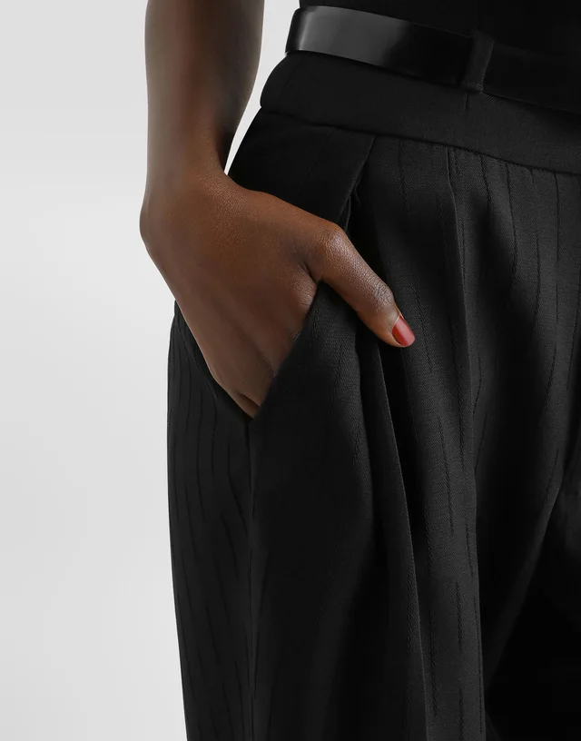 Dolce & Gabbana pinstripe wool jacquard trousers, photo 5 of 5 from SENSER