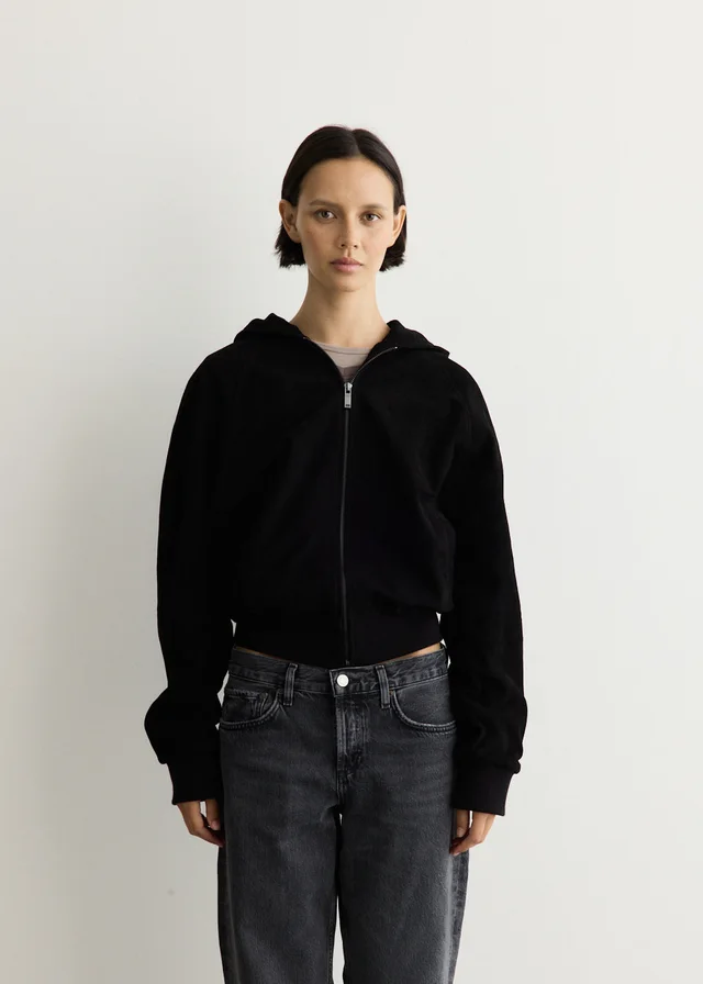 Gimaguas Leather Sweatshirt Hoodie in Black from Incu, photo 1 of 1