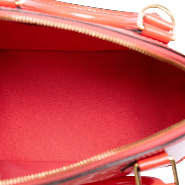 Orange Louis Vuitton Monogram Vernis Alma BB Satchel in Orange Leather from Designer Revival, photo 2 of 2