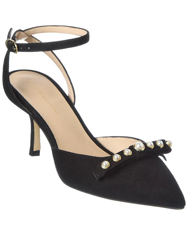 Stuart Weitzman Luella Strap 75 Suede Pump, image 1 of 1 from Rue La La