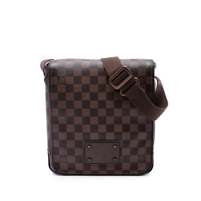 Brown Louis Vuitton Damier Ebene Brooklyn PM Crossbody Bag in Brown Canvas from Designer Revival, photo 1 of 1