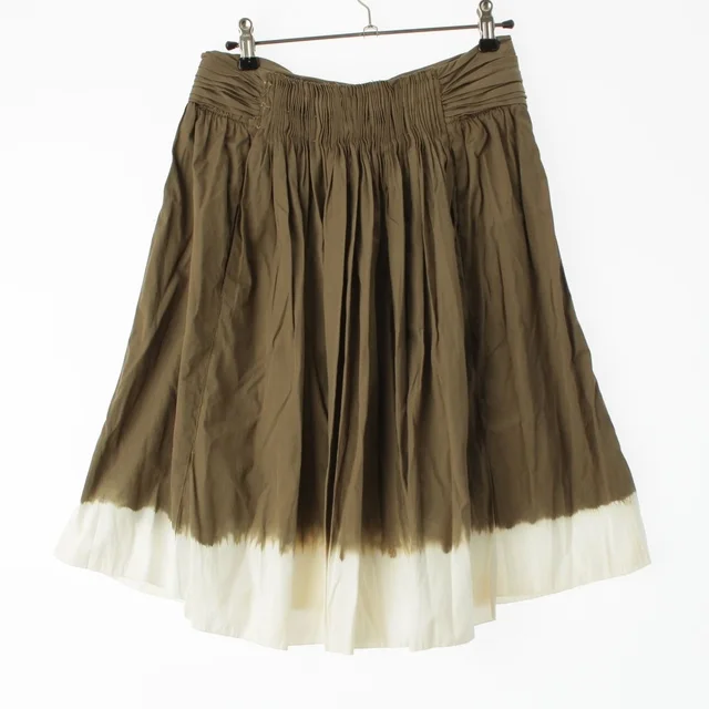 Prada Cotton Gathered Design Tie Dye Skirt Flare Bicolor 38 from The Reluxe