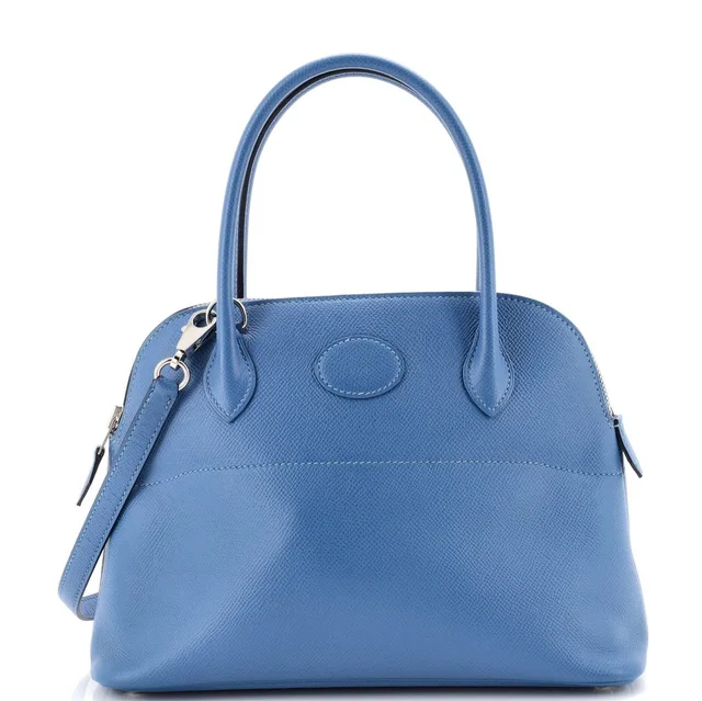 Hermès Bolide Bag Epsom 27 in blue Epsom leather from Rebag