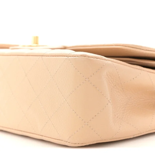 Chanel Caviar Quilted Medium Double Flap Beige in Beige Caviar leather from FASHIONPHILE, photo 10 of 10
