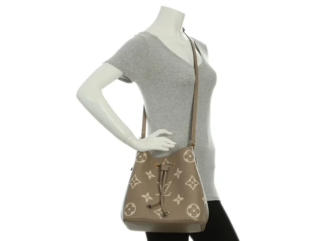 Louis Vuitton Dove and Cream Bicolor Monogram Empreinte NéoNoé MM in White Leather from Ann's Fabulous Finds, photo 10 of 10