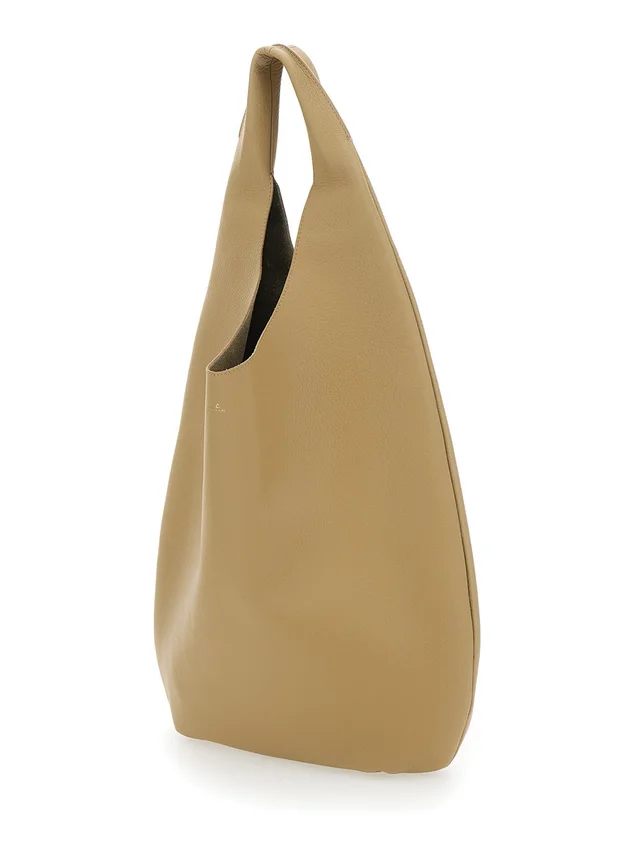 A.p.c. 'Le Neige' Beige Shoulder Bag with Logo Embossed on the Front in Crinkled Leather for Women in Beige 100% Cow, photo 4 of 12 from Gaudenzi Boutique