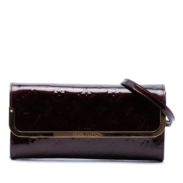 Purple Louis Vuitton Monogram Vernis Rossmore MM Shoulder Bag in Purple Leather from Designer Revival