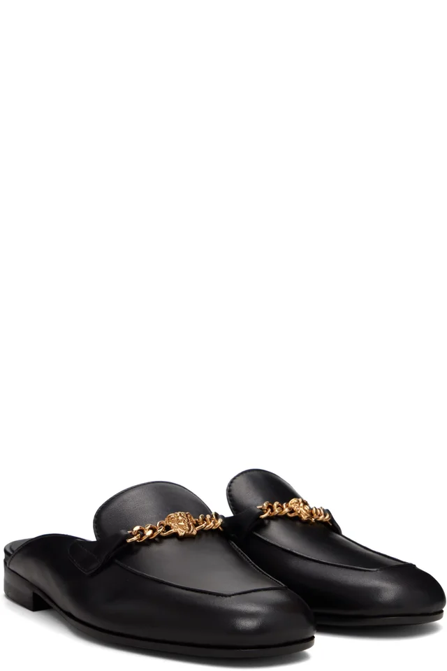 Versace Black Medusa Leather Loafers, photo 4 of 4 from SSENSE