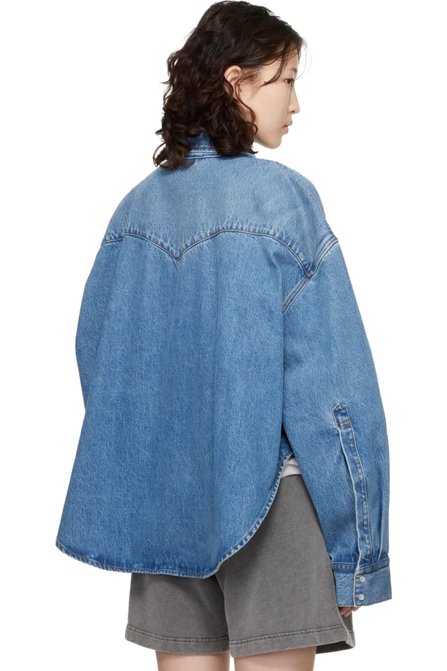 VETEMENTS Blue Cowboy Denim Shirt, photo 3 of 4 from SSENSE
