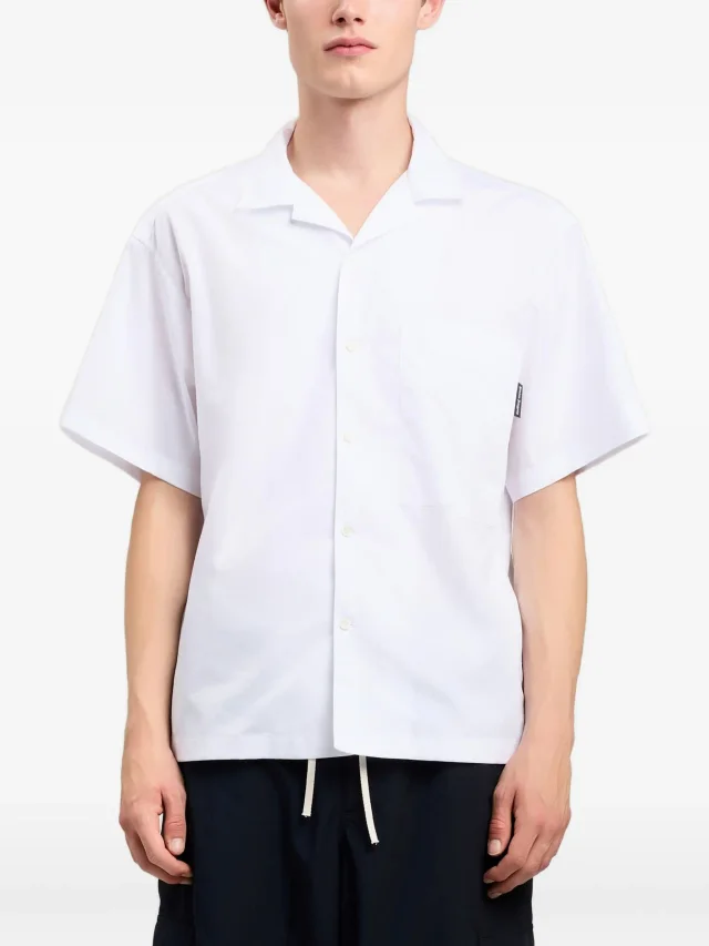 Palm Angels logo bowling shirt in White, photo 3 of 4 from FARFETCH