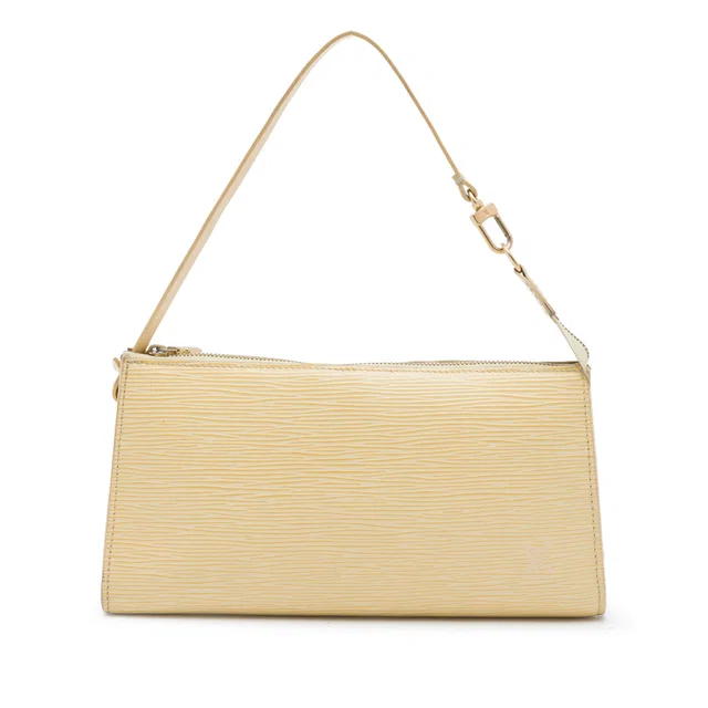 Yellow Louis Vuitton Epi Pochette Accessoires Shoulder Bag in Yellow Leather from Designer Revival