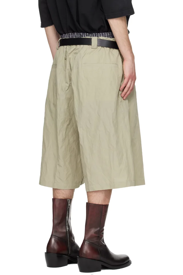 WILLY CHAVARRIA Khaki Toluca Shorts, photo 3 of 5 from SSENSE