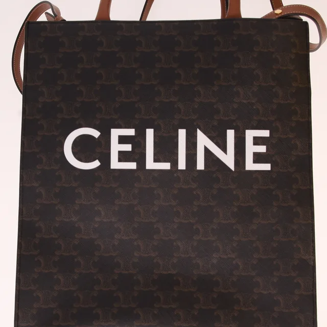 Celine Vertical handbag in Brown Canvas from Collector Square, photo 3 of 4