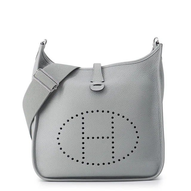 Hermès Evelyne 3 Blue Gacier Taurillon Clemence Size PM in Blue Clemence leather from GALLERY RARE