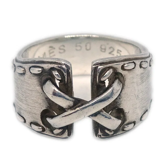 Hermès Ring Silver SV925 #50 #48 #8 in Silver from AMORE Vintage Tokyo