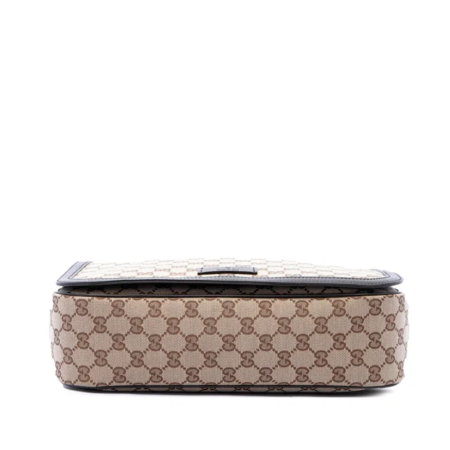 Beige Gucci GG Canvas Flap Crossbody in Beige Canvas from Designer Revival, photo 2 of 2