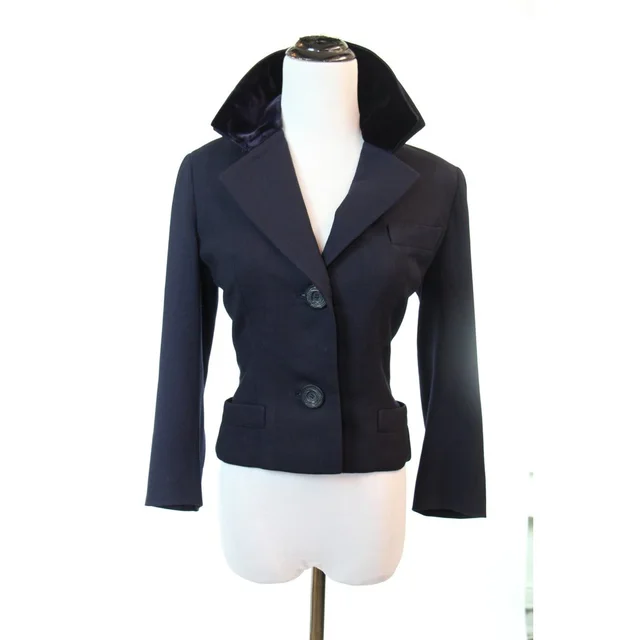 Vintage 1960s Christian Dior Jacket Saks Fifth Avenue Navy New Look Style Blazer in blue Velvet from Poshmark
