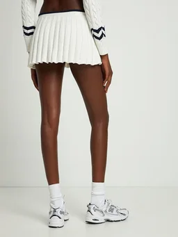 Tropic Of C Pleated skirt with elastic waistband in 67% Cotton, 33% Nylon, photo 3 of 6 from LUISAVIAROMA