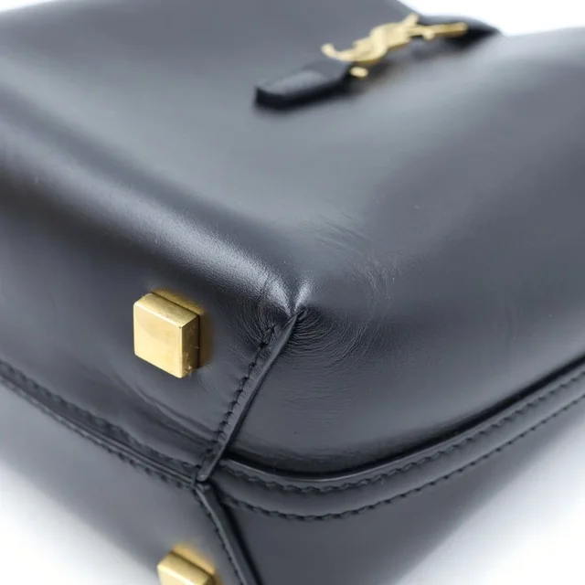 Saint Laurent le 37 Mini Bucket Bag Cassandra Logo Leather 2-Way Gold in Gold Leather from The Reluxe, photo 2 of 2
