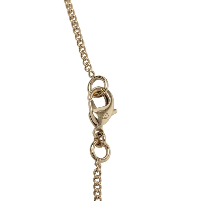 Gold Chanel Gold Plated CC Faux Pearl Baroque Pendant Necklace in Gold from Designer Revival, photo 2 of 2