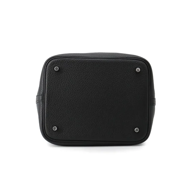 Hermès Picotin Lock Black Taurillon Clemence Size MM in Black Clemence leather from GALLERY RARE, photo 4 of 11