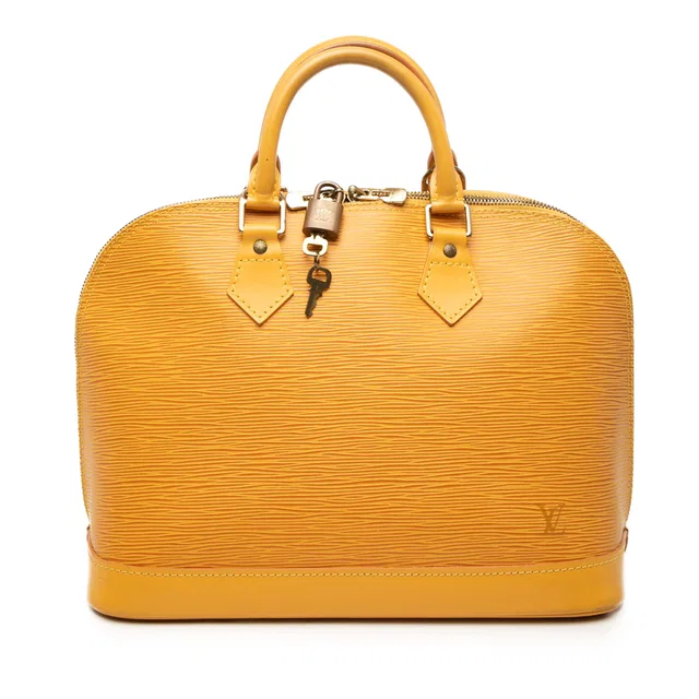 Yellow Louis Vuitton Epi Alma PM Handbag in Yellow Leather from Designer Revival