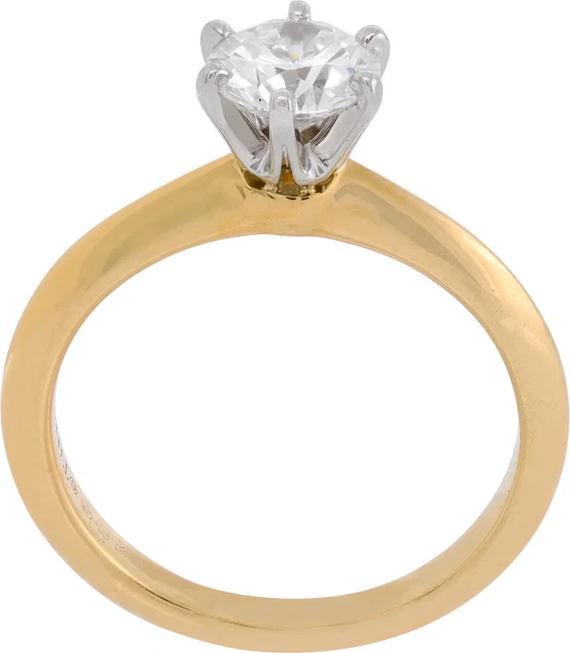 Tiffany & Co. Engagment ring in 18k & platinum. 0.62 carats in Yellow Gold, Platinum from Gray And Sons