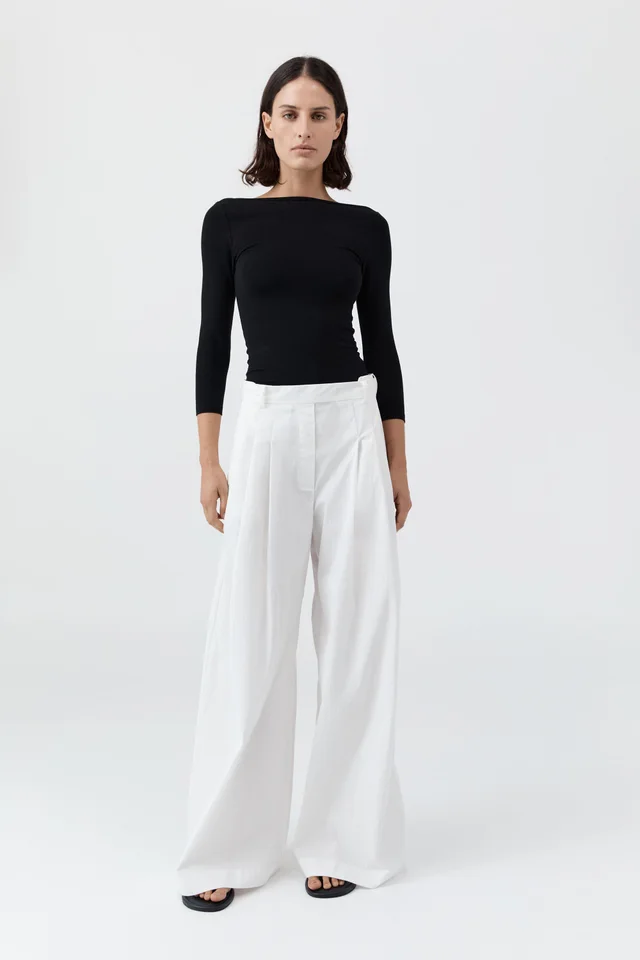 St Agni Soft Jersey Ballerina Top - Jet Black from St. Agni, photo 1 of 1