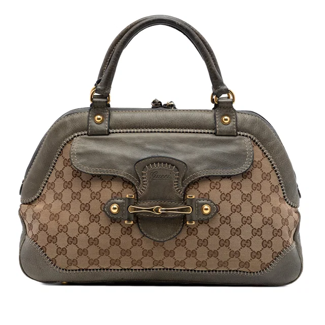 Beige Gucci GG Canvas New Pelham Handbag in Beige Canvas from Designer Revival