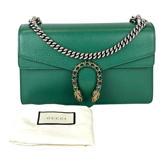 Gucci Dionysus Medium Green Leather Bag in Green Leather from Luxury Promise