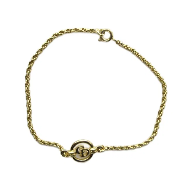 Dior Bracelet Bangle Logo Gold in Gold from The Reluxe