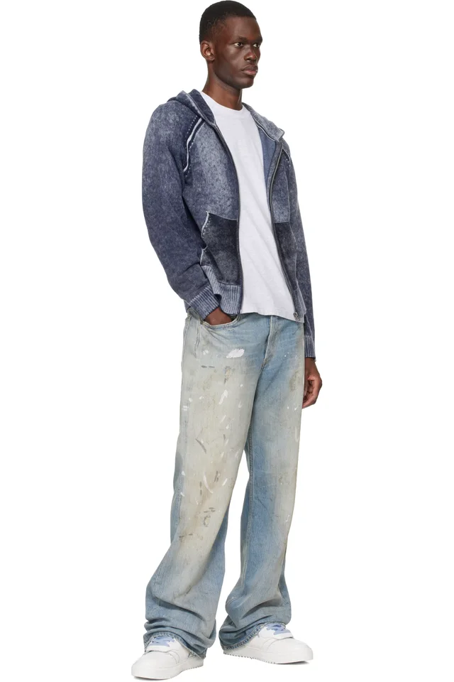 Off-White White & Blue 3.0 Floating Arrow Sneakers, photo 5 of 5 from SSENSE