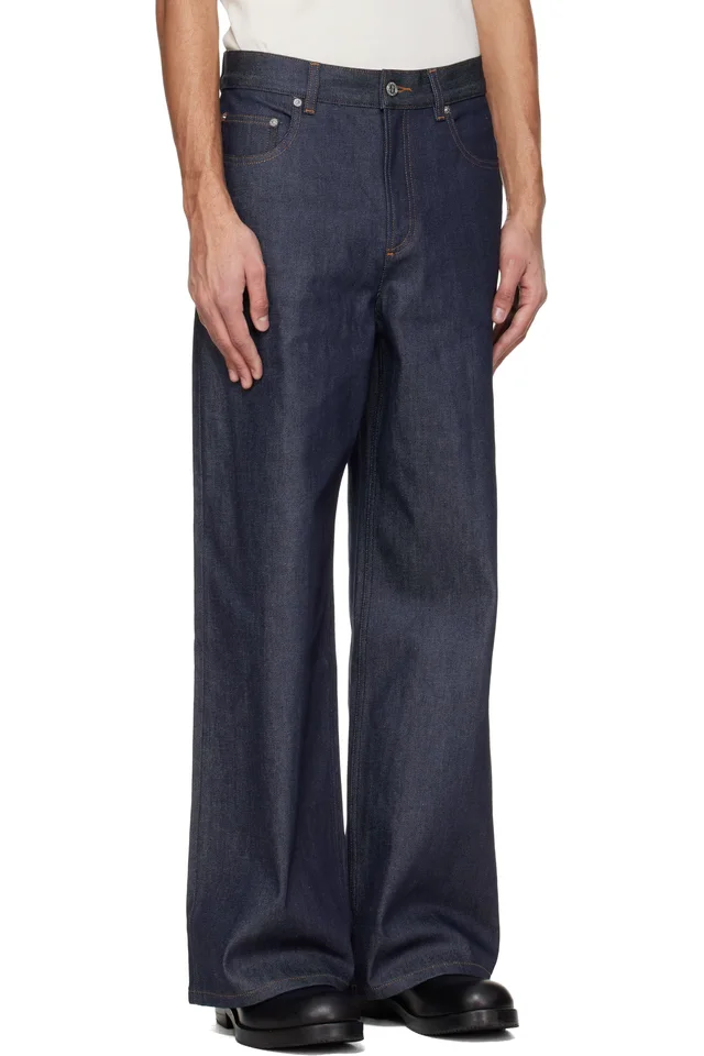 A.P.C. Navy Clyde Jeans, photo 2 of 4 from SSENSE
