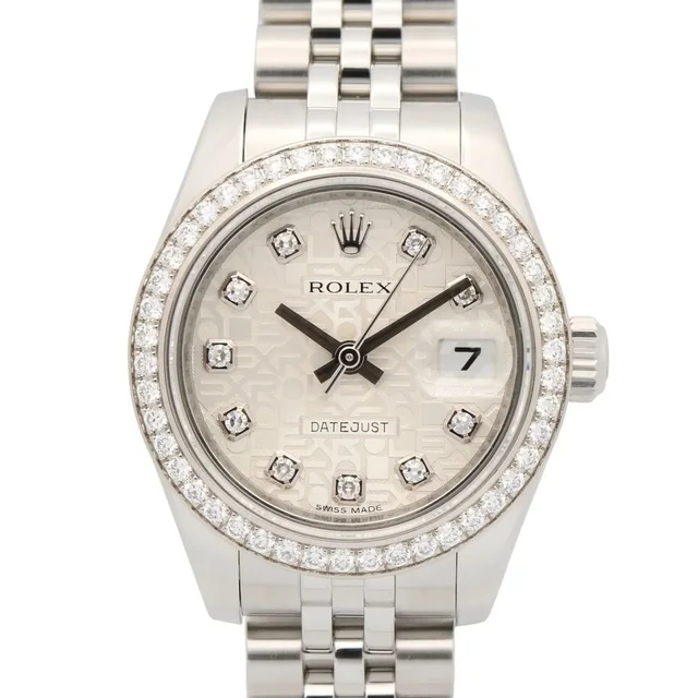Rolex Datejust Diamond Bezel 10p Random Serial Number Watch 18kwg (White Gold) Stainless … 179384g in gray|silver from Grailed