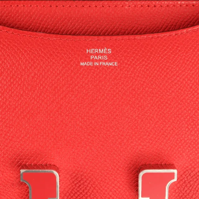 Hermès Constance 18 Rouge Radieux Epsom Lacquered Palladium Hardware in Red Epsom from Madison Avenue Couture, photo 8 of 9