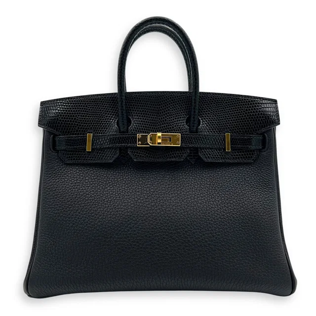 Hermès Birkin Touch 25 Noir Top Handle Bag in Black Togo leather from Luxury Promise