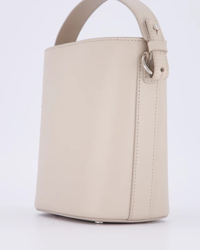 Loro Piana Beige Crossbody Bucket Bag in Beige Calfskin from Sellier, photo 10 of 18