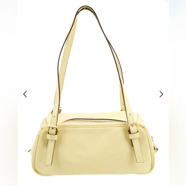 Versace Tag Nappa Bowling Bag in yellow Nappa leather from Poshmark, photo 2 of 15