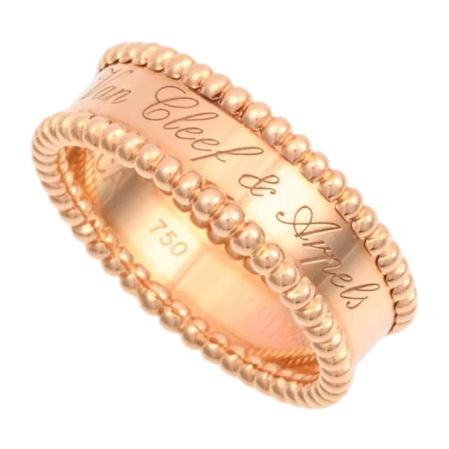 Van Cleef & Arpels 18K Perling Ring #64 Pink Gold in Pink from VINTAGE QOO TOKYO