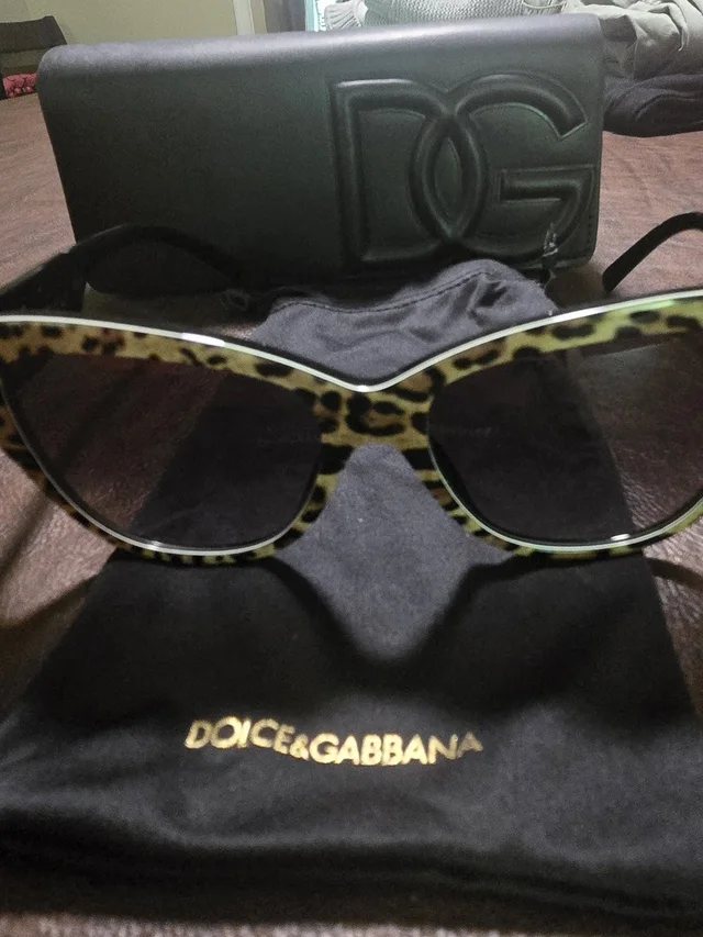 Dolce & Gabbana Leopard Print Cat-Eye Sunglasses - Green/Black in green|black from Poshmark